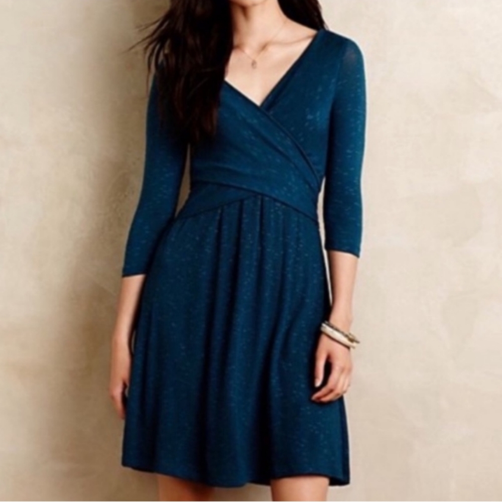 Anthropologie Amadi Lola Dress in Teal Size Small